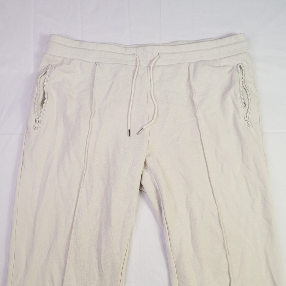 Goodfellow & Co Men's Jogger Sweatpants XL Cream Off-White Zip Pocket Q14 - Picture 9 of 16